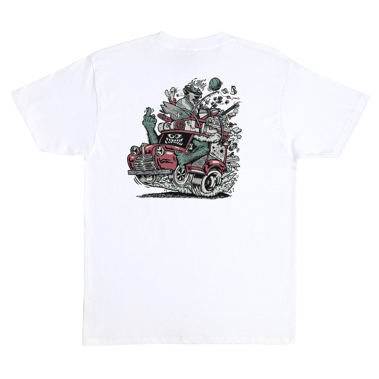 Santa Cruz Johnson Beast Wagon Stripes T-Shirt - Bow Shock Marketplace