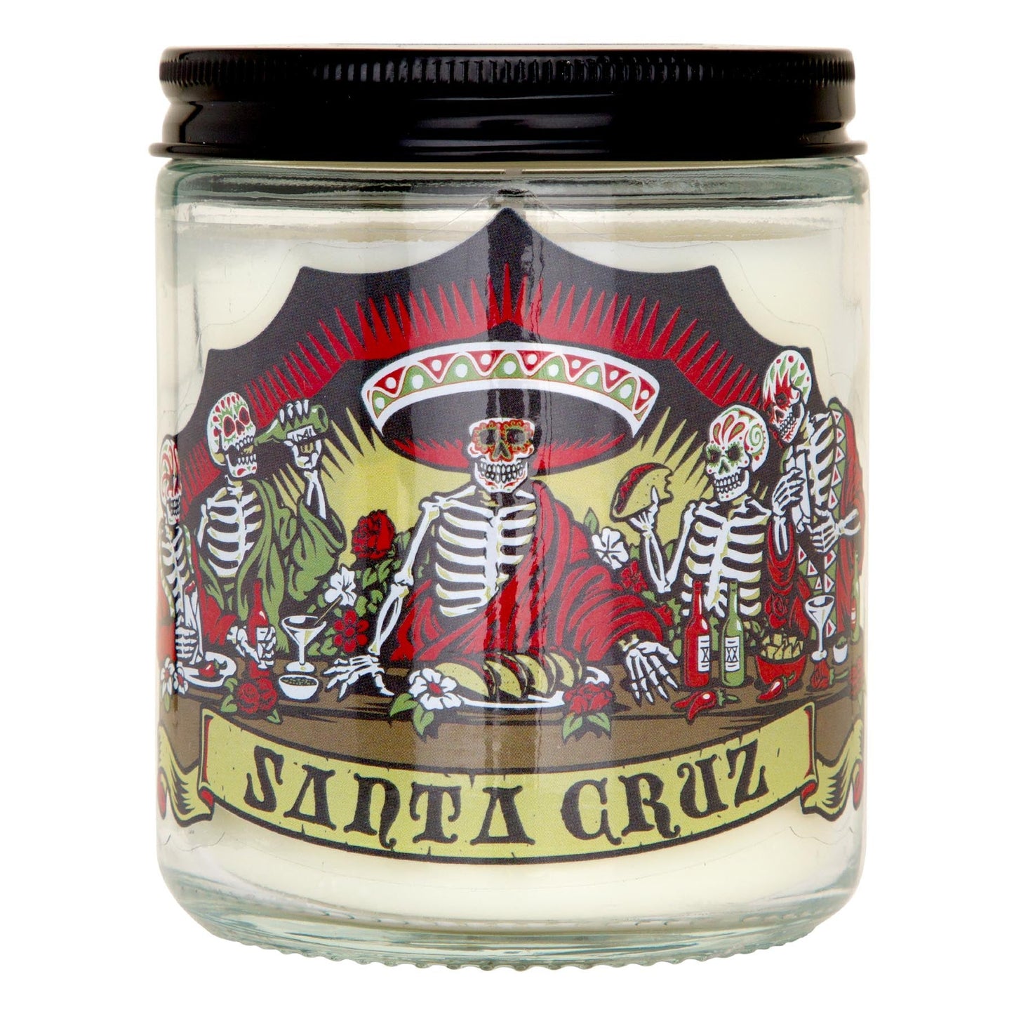 Santa Cruz Guzman Dead Diners Unscented Candle - Bow Shock Marketplace