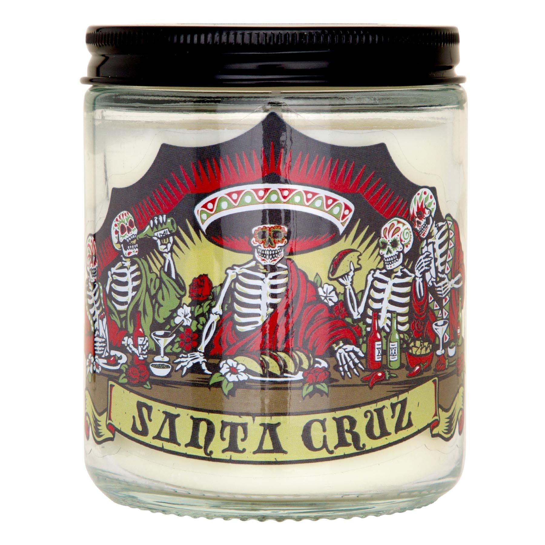 Santa Cruz Guzman Dead Diners Unscented Candle - Bow Shock Marketplace
