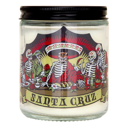 Santa Cruz Guzman Dead Diners Unscented Candle - Bow Shock Marketplace