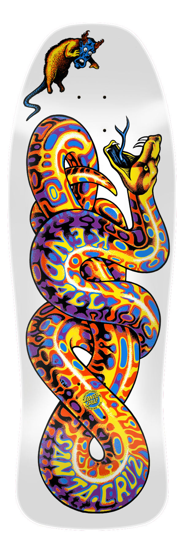 SANTA CRUZ KENDALL "SNAKE" WHITE 9.975" SKATEBOARD DECK - Bow Shock Marketplace
