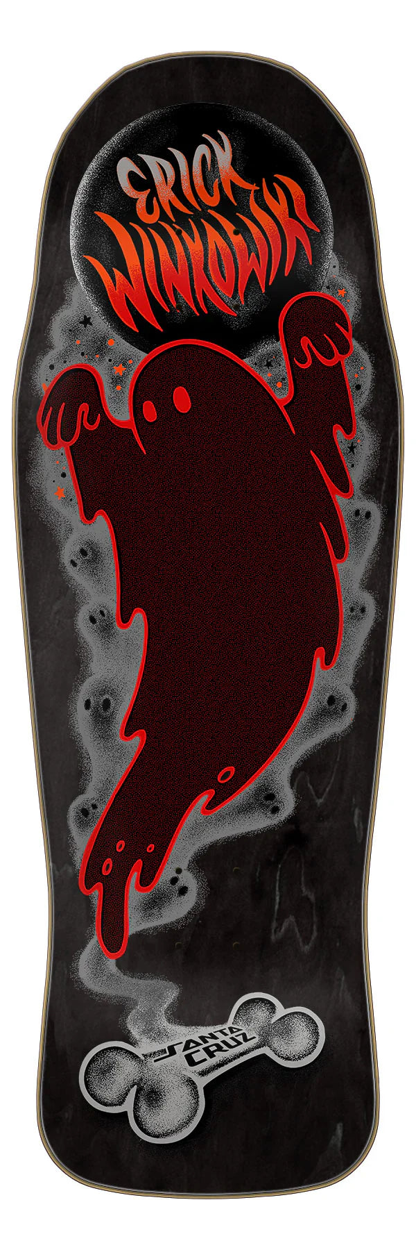 Santa Cruz Winkowski Ghost Shaped Skateboard Deck - 10.34″ Black - Bow Shock Marketplace