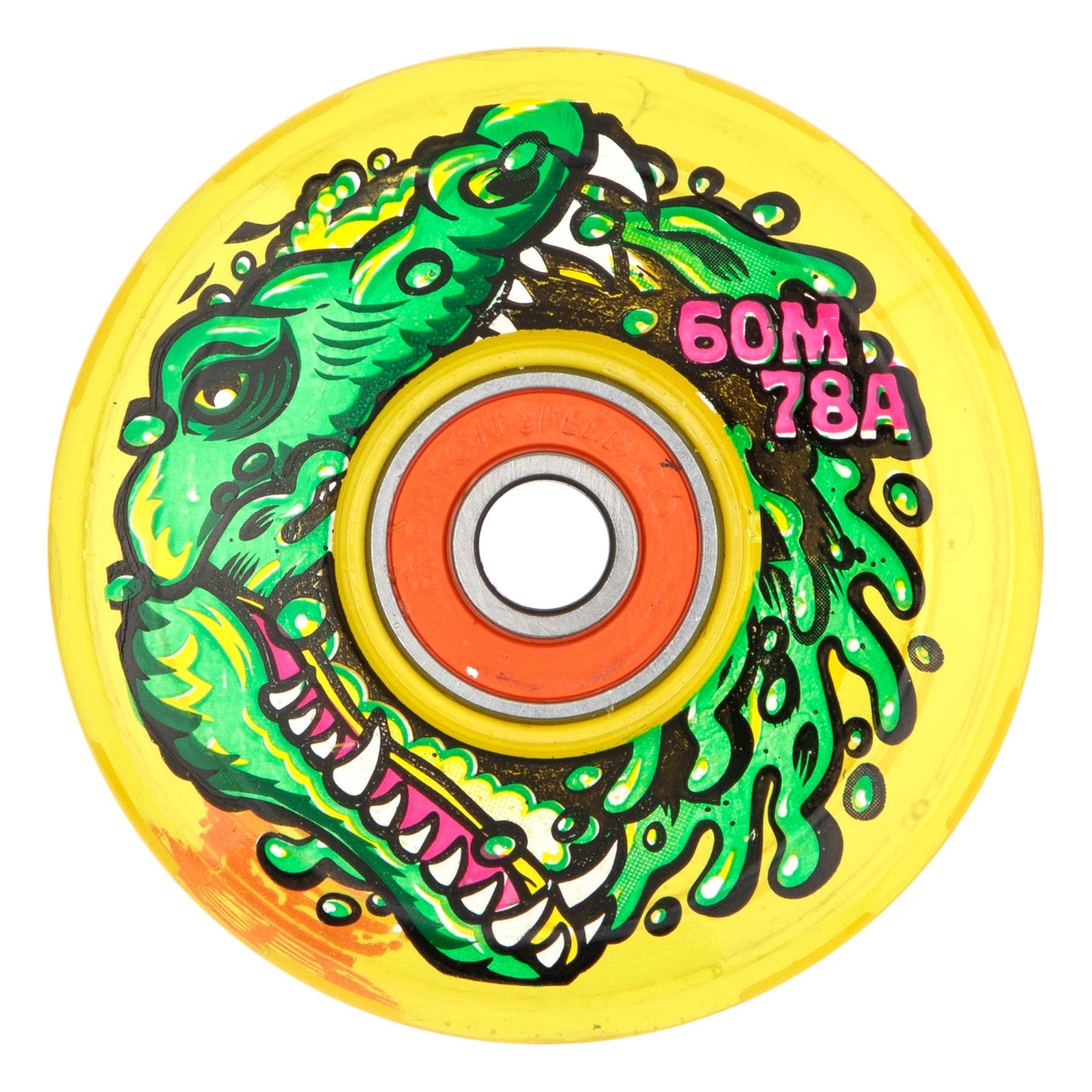 Slime Balls Gator Swamp Spew Light Ups OG Slime Yellow 60mm 78a Skateboard Wheels