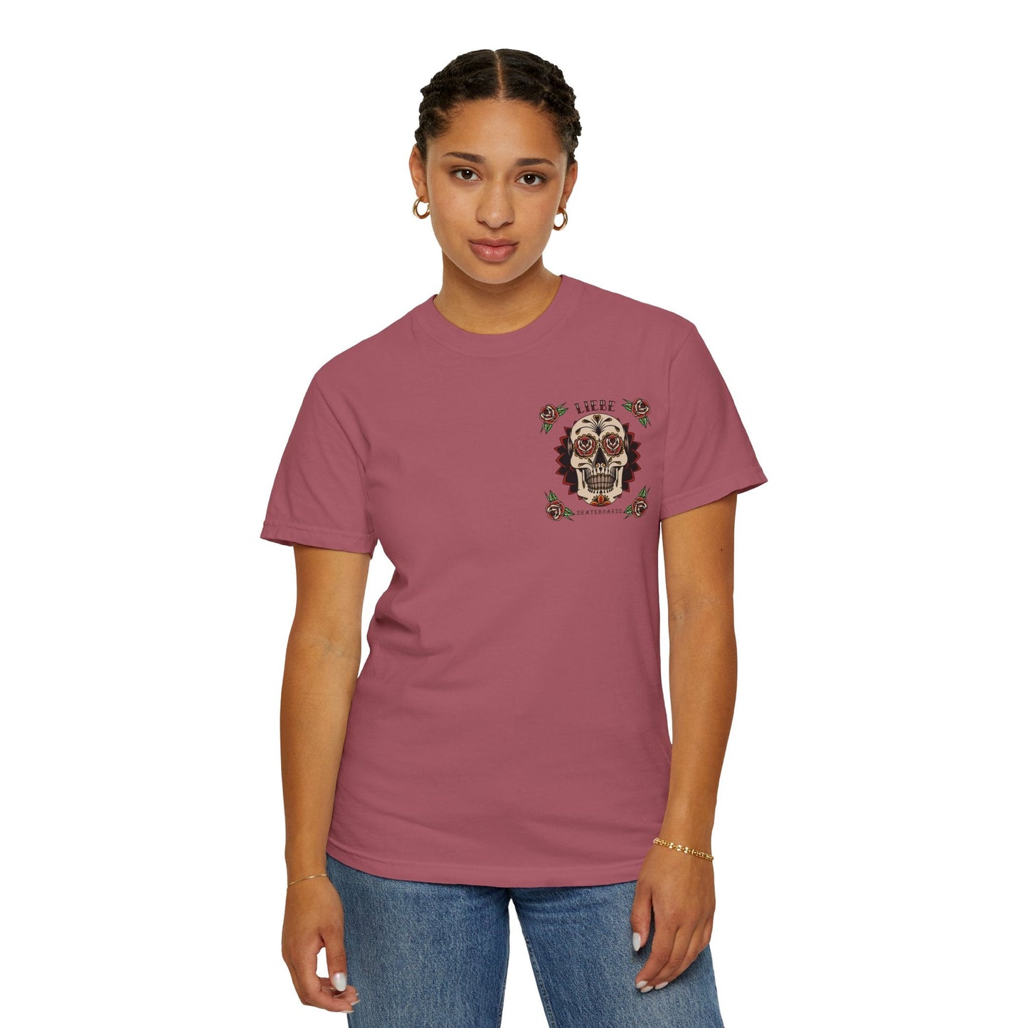 Liebe Calavera Rosa T-Shirt