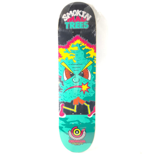 Organika Mad Trees Black/Teal 8" Skateboard Deck