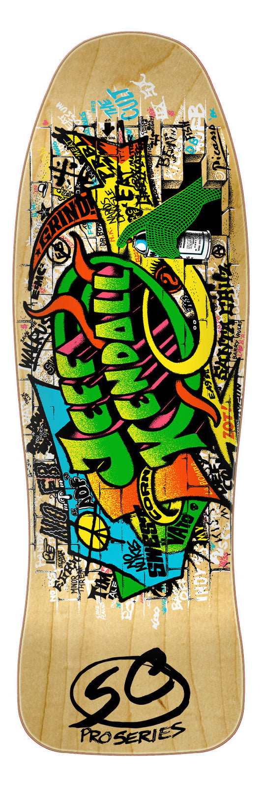 **Pre Order** Santa Cruz Jeff Kendall Graffiti Natural Skateboard Deck - Bow Shock Marketplace