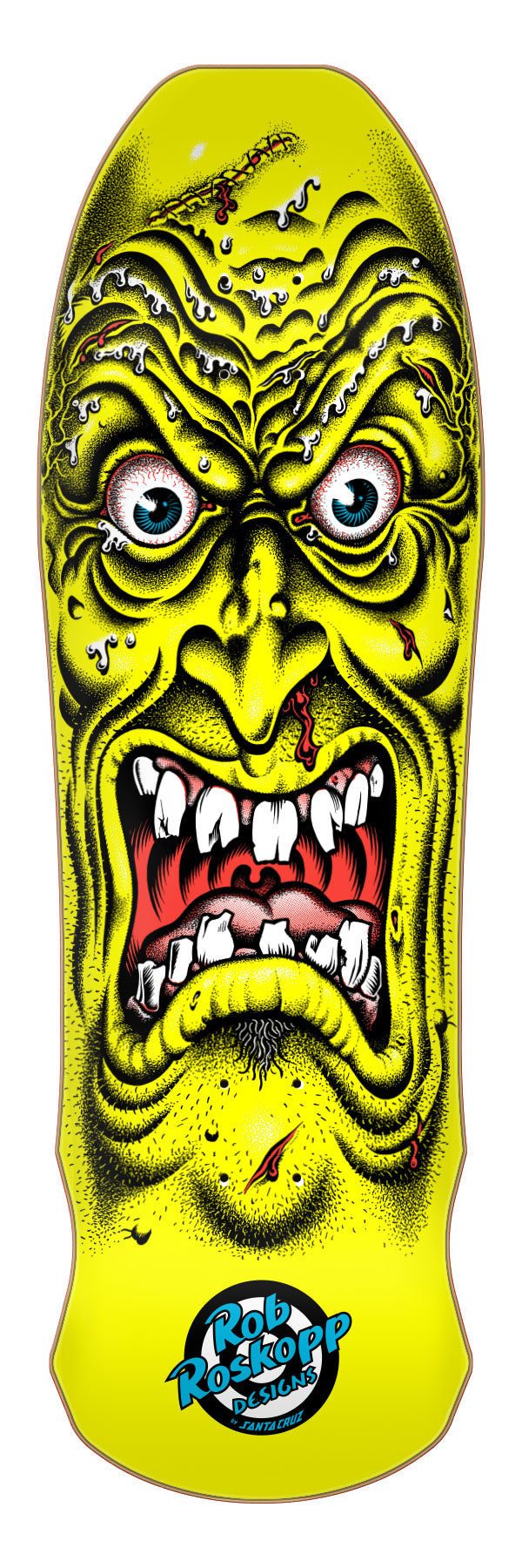 **Pre-Order** SANTA CRUZ ROB ROSKOPP FACE YELLOW 9.5" SKATEBOARD DECK - Bow Shock Marketplace