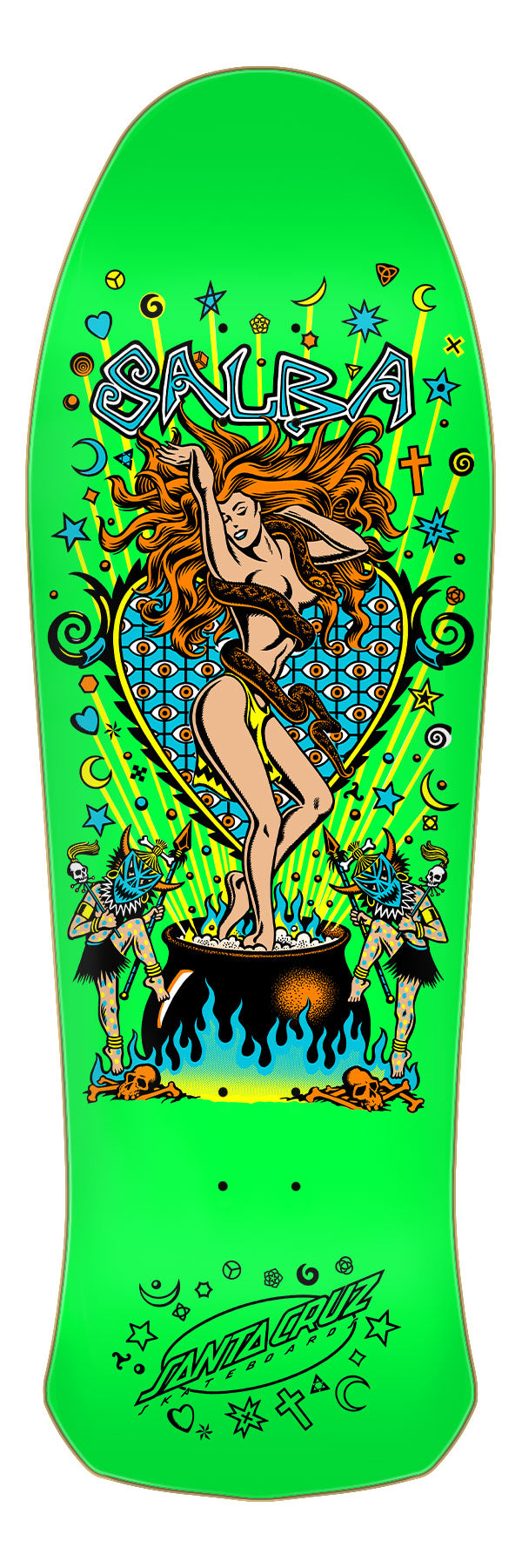 **Pre-Order** Santa Cruz Salba Witch Doctor Lime 10.4" Skateboard Deck - Bow Shock Marketplace