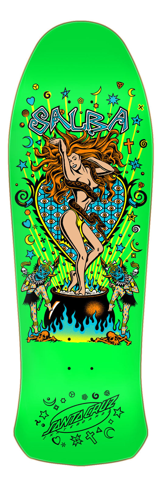 **Pre-Order** Santa Cruz Salba Witch Doctor Lime 10.4" Skateboard Deck - Bow Shock Marketplace