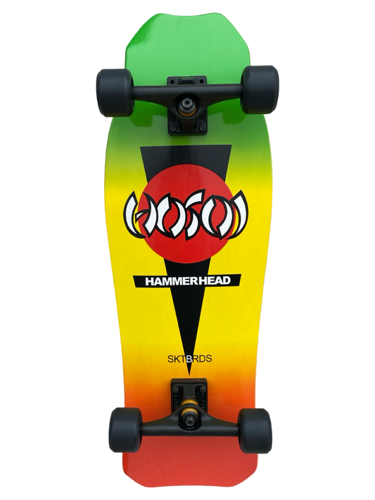 Hosoi Hammerhead Double Kick Rasta 10.25" Complete Skateboard
