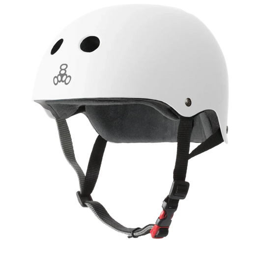 Triple Eight "The Certified Sweatsaver" White Matte Helmet