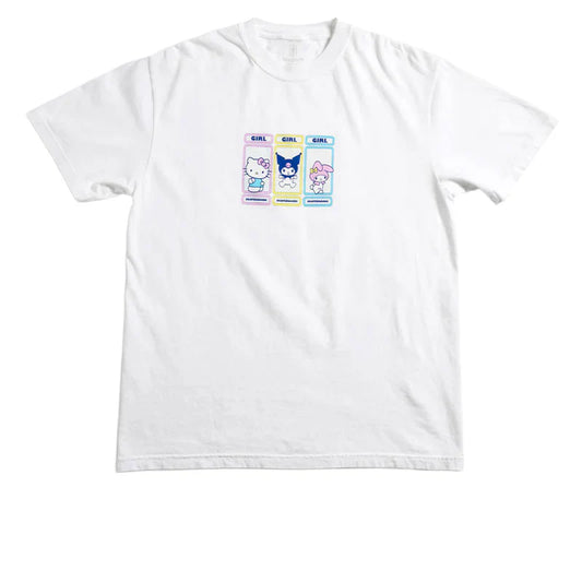 Girl x Hello Kitty Triple OG White S/s Shirt