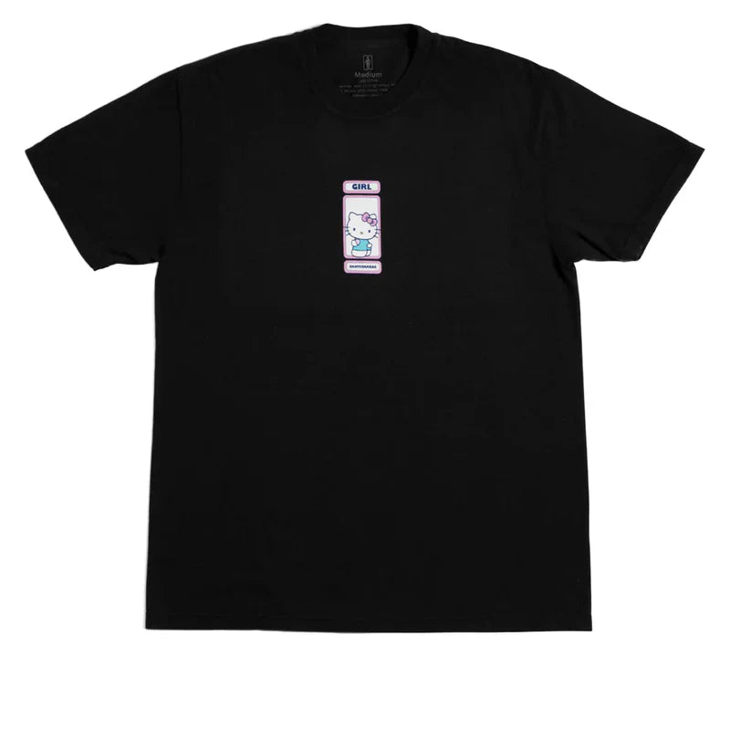 Girl x Hello Kitty Rainbow Circle Black S/s Shirt