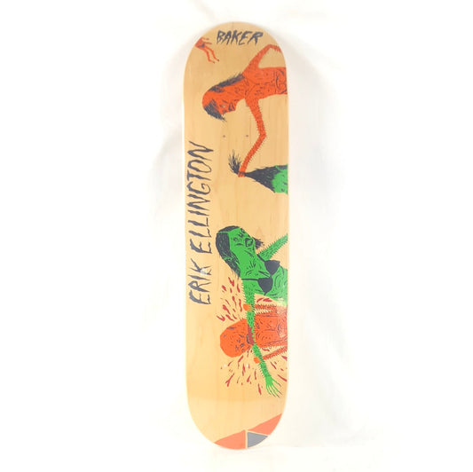Baker Erik Ellington Nasty Neckface Series Blank Multi Color Size 7.625" Vintage NOS Deck