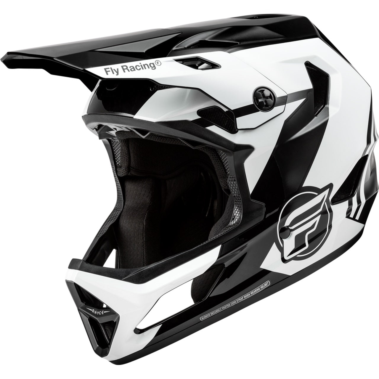 Fly Racing Rayce (2024) Full Face Helmet - Black/White/Grey - Bow Shock Marketplace