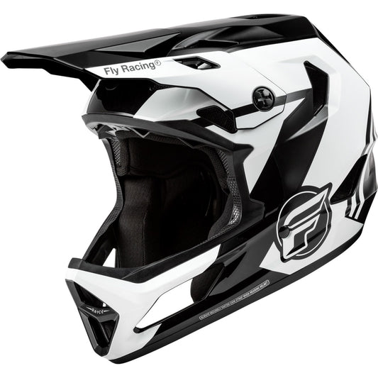 Fly Racing Rayce (2024) Full Face Helmet - Black/White/Grey - Bow Shock Marketplace