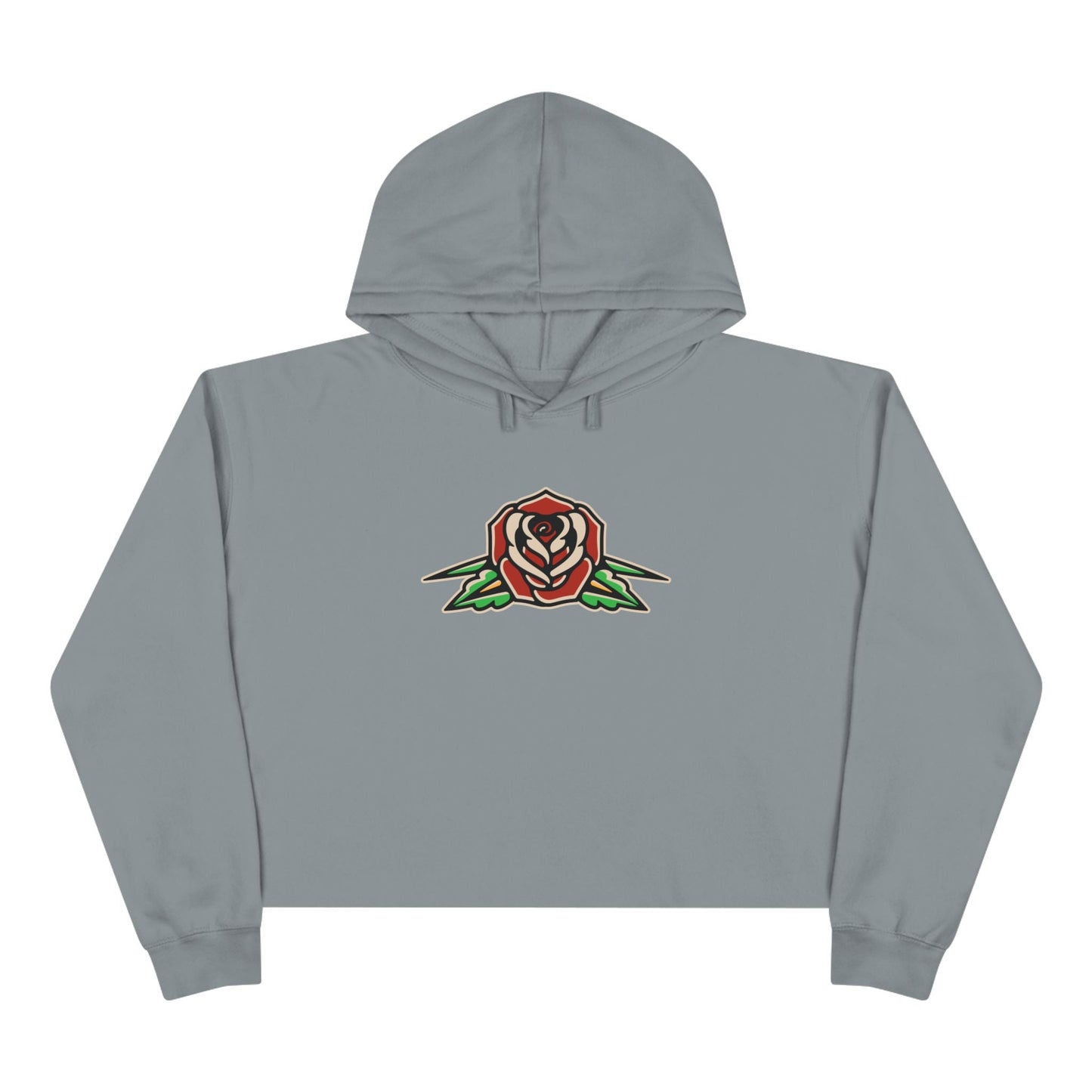 Liebe Calavera Rosa Crop Hoodie