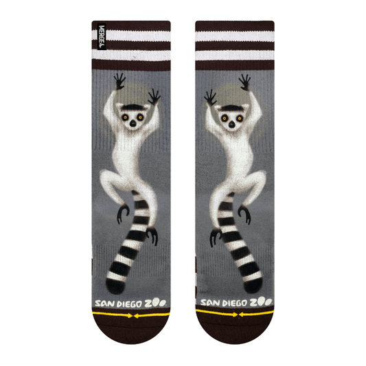San Diego Zoo Ring-Tailed Lemur Crew Sock