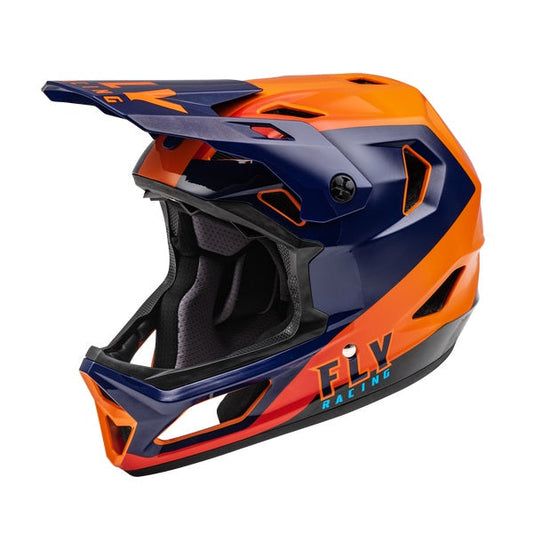 Fly Racing Youth Rayce Full Face Helmet - Navy/Orange/Red - Bow Shock Marketplace