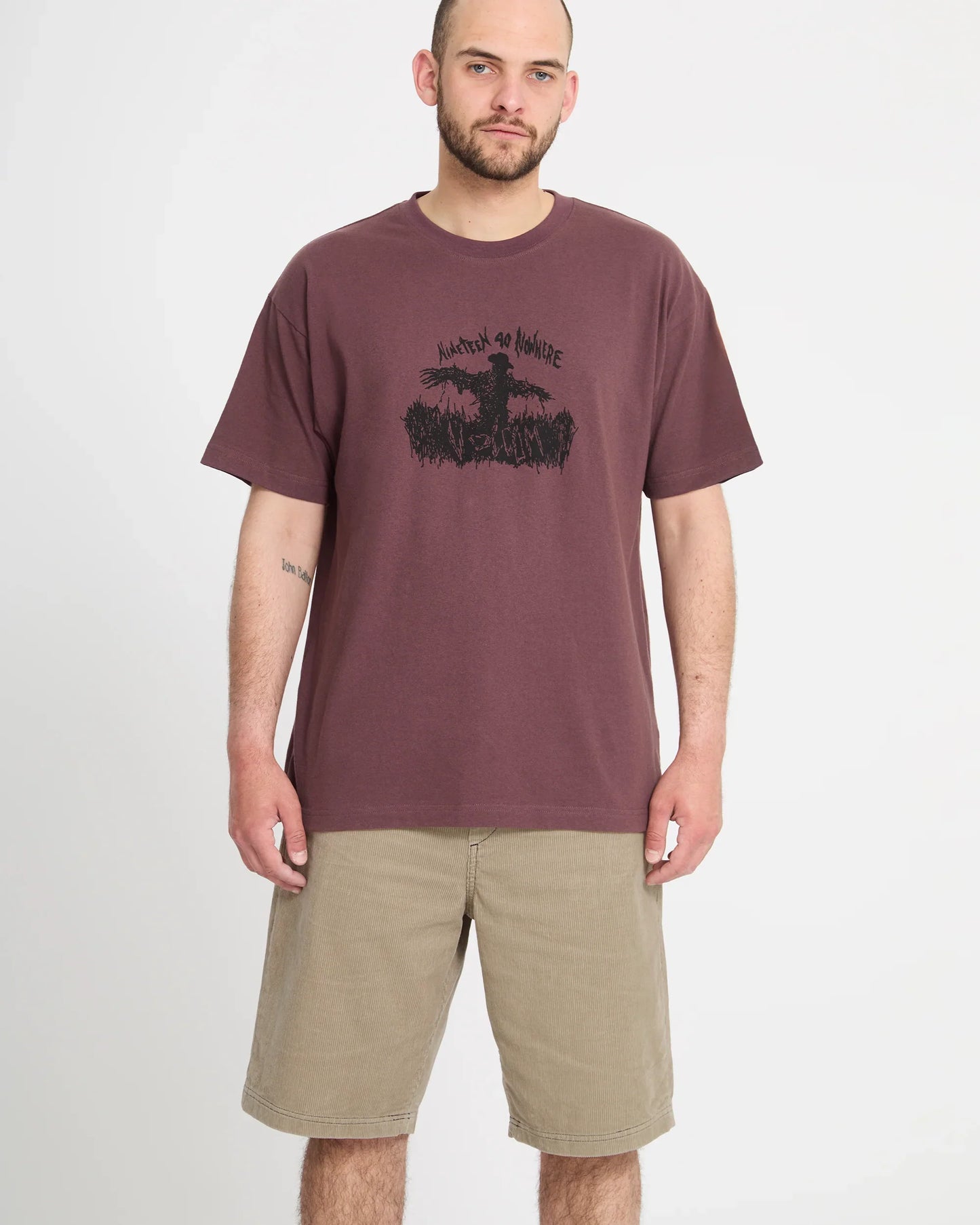 Volcom Freazy Loose Elastic Waist 22" Light Khaki Shorts