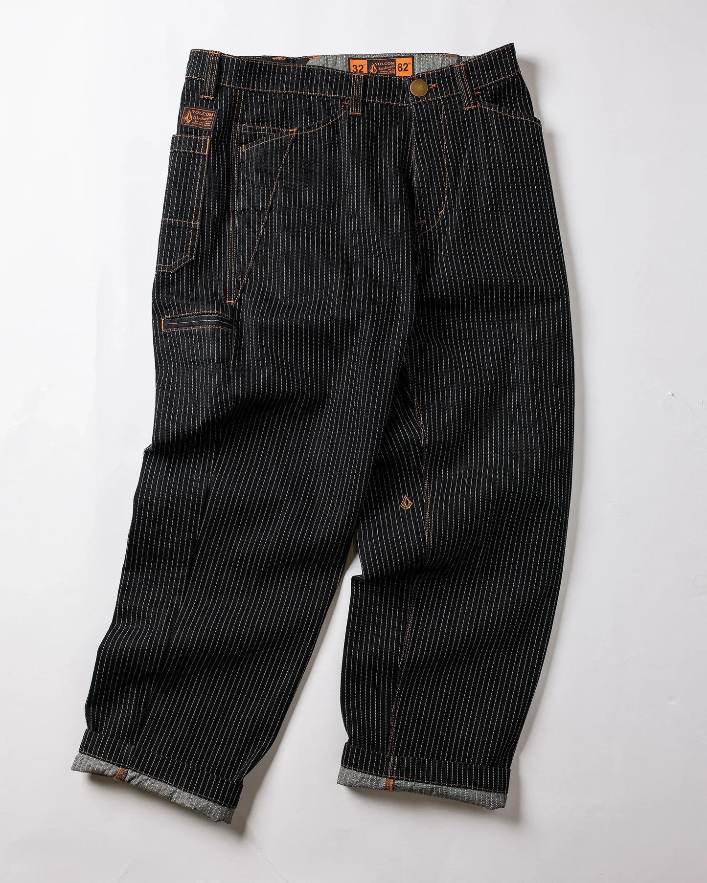Volcom Dialed Work Pant Black Stripe Pants