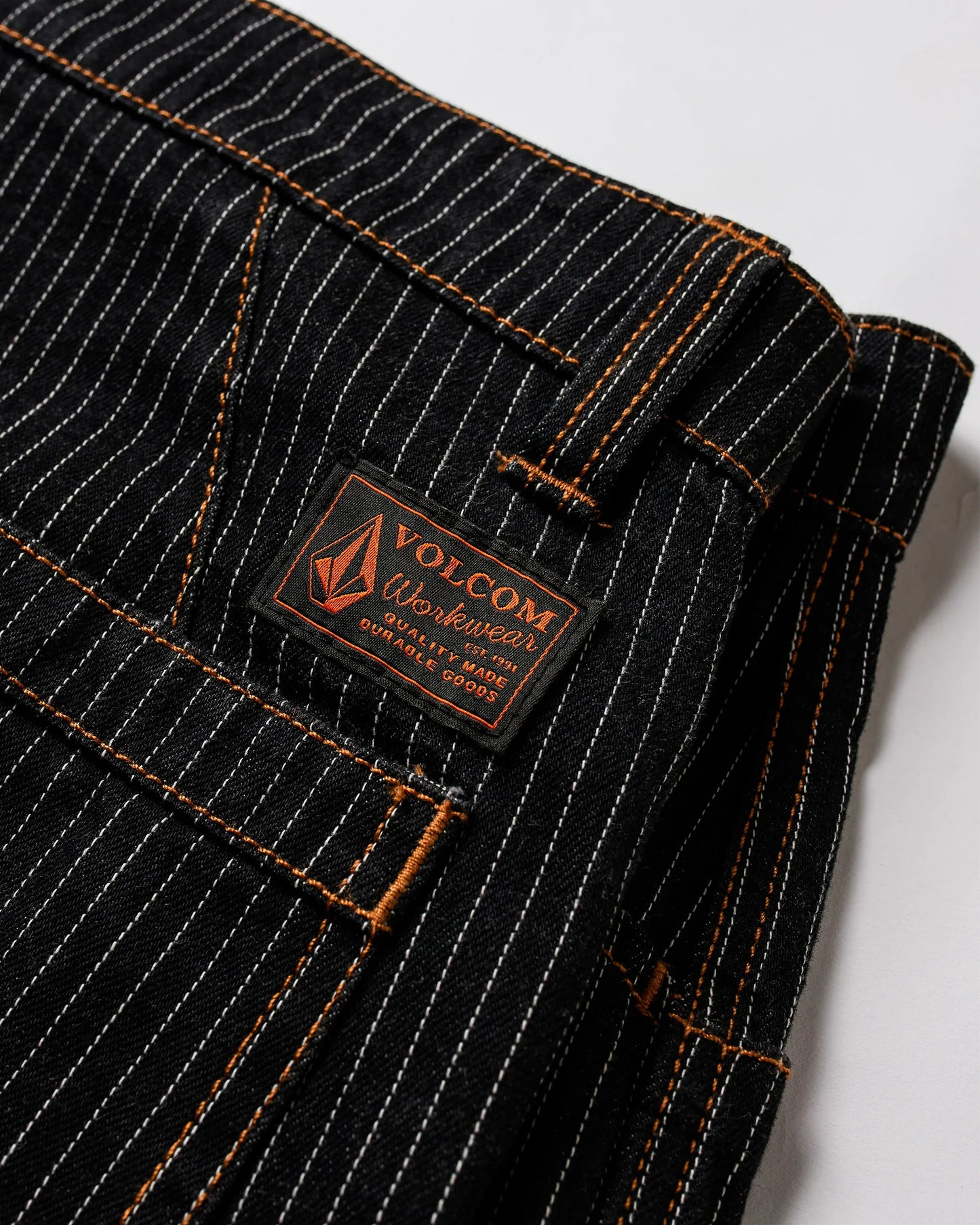 Volcom Dialed Work Pant Black Stripe Pants