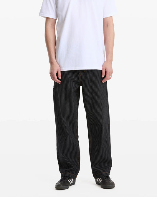 Volcom Dialed Work Pant Black Stripe Pants