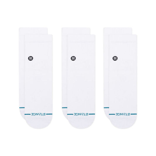 Stance Icon Quarter 3 Pack White Socks