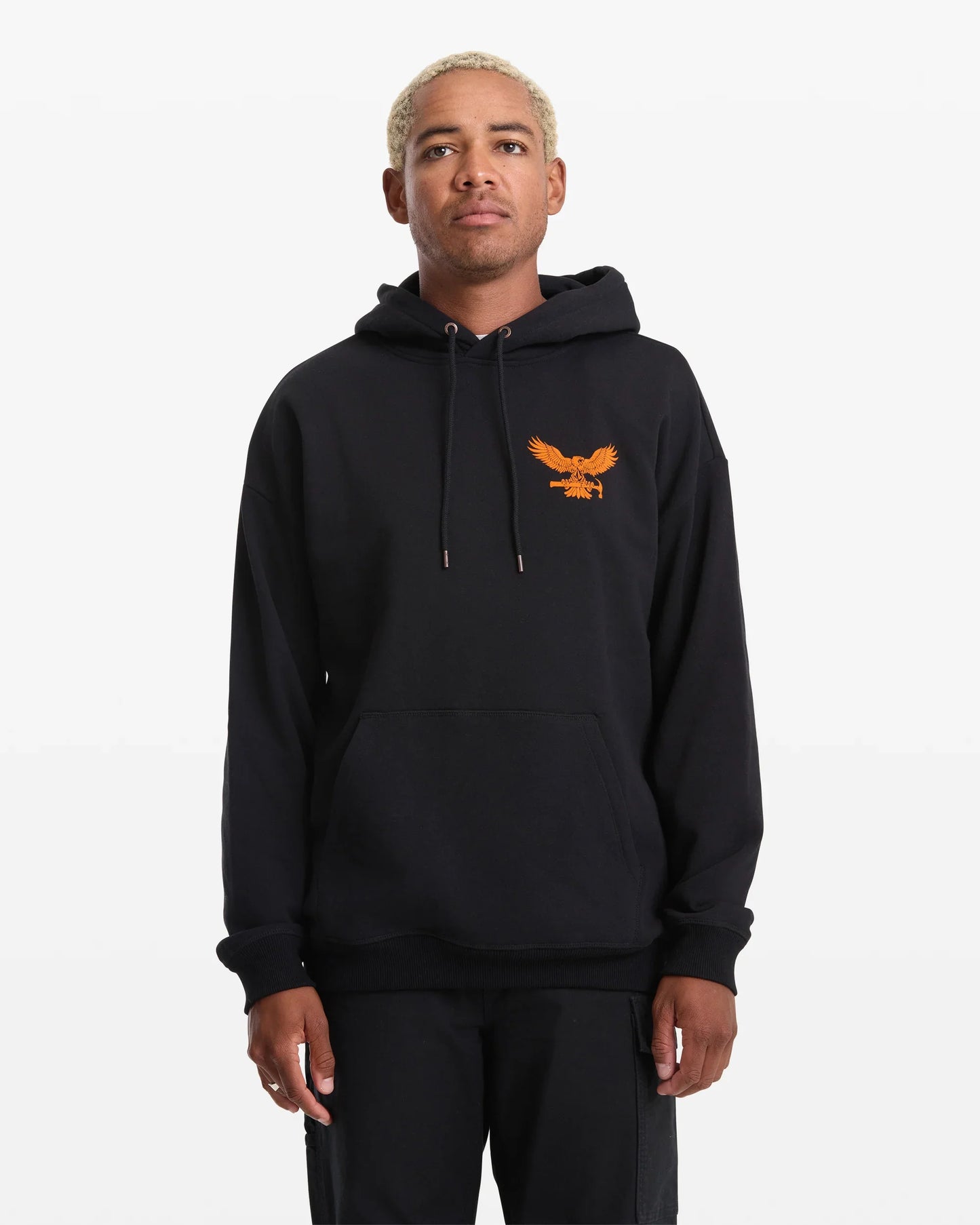 Volcom Hammered Black Pullover Hooded Sweatshirt