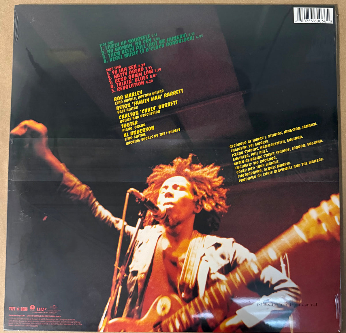 Bob Marley & The Wailers - Natty Dread [180G] Vinyl LP Record