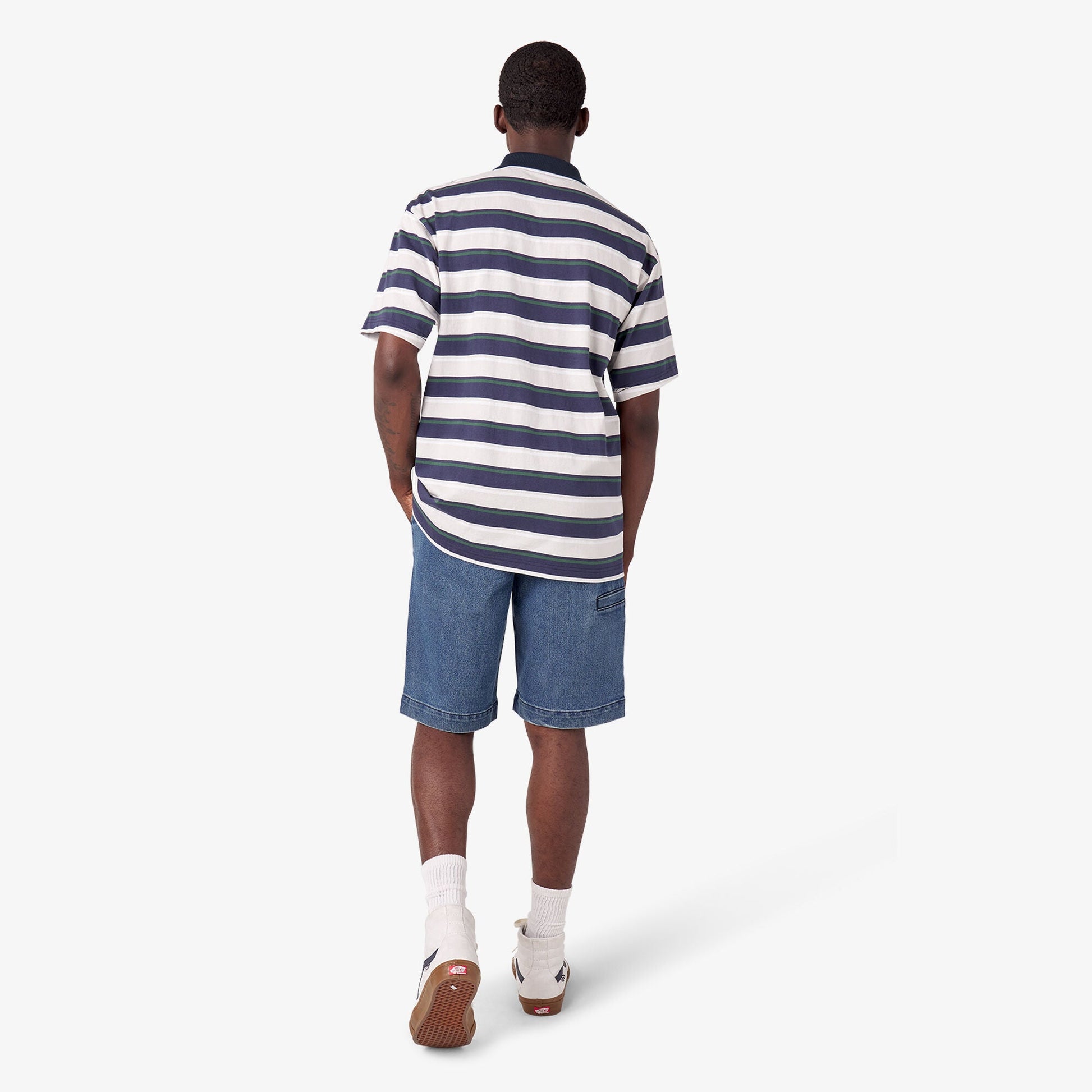Dickies Skateboarding Guy Mariano Short Sleeve Polo Shirt - Guy Mariano Stripe - Bow Shock Marketplace