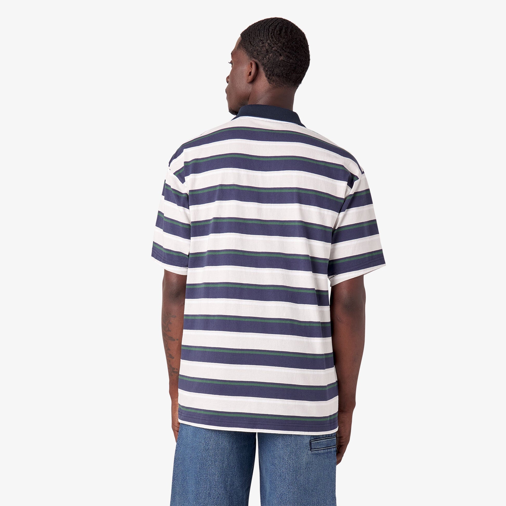 Dickies Skateboarding Guy Mariano Short Sleeve Polo Shirt - Guy Mariano Stripe - Bow Shock Marketplace