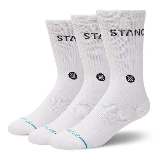 Stance Origin White 3 Pack Crew Socks