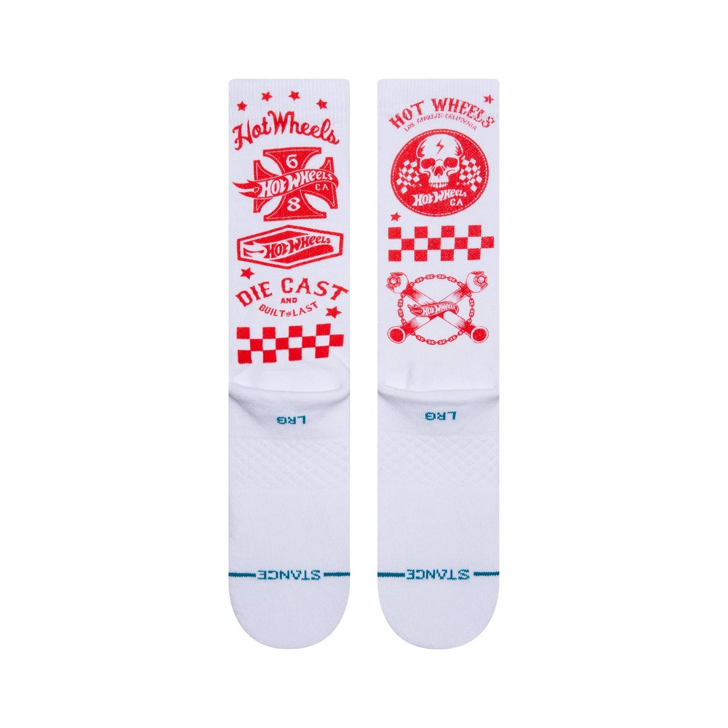 Stance Hot Wheels Crew Socks - White