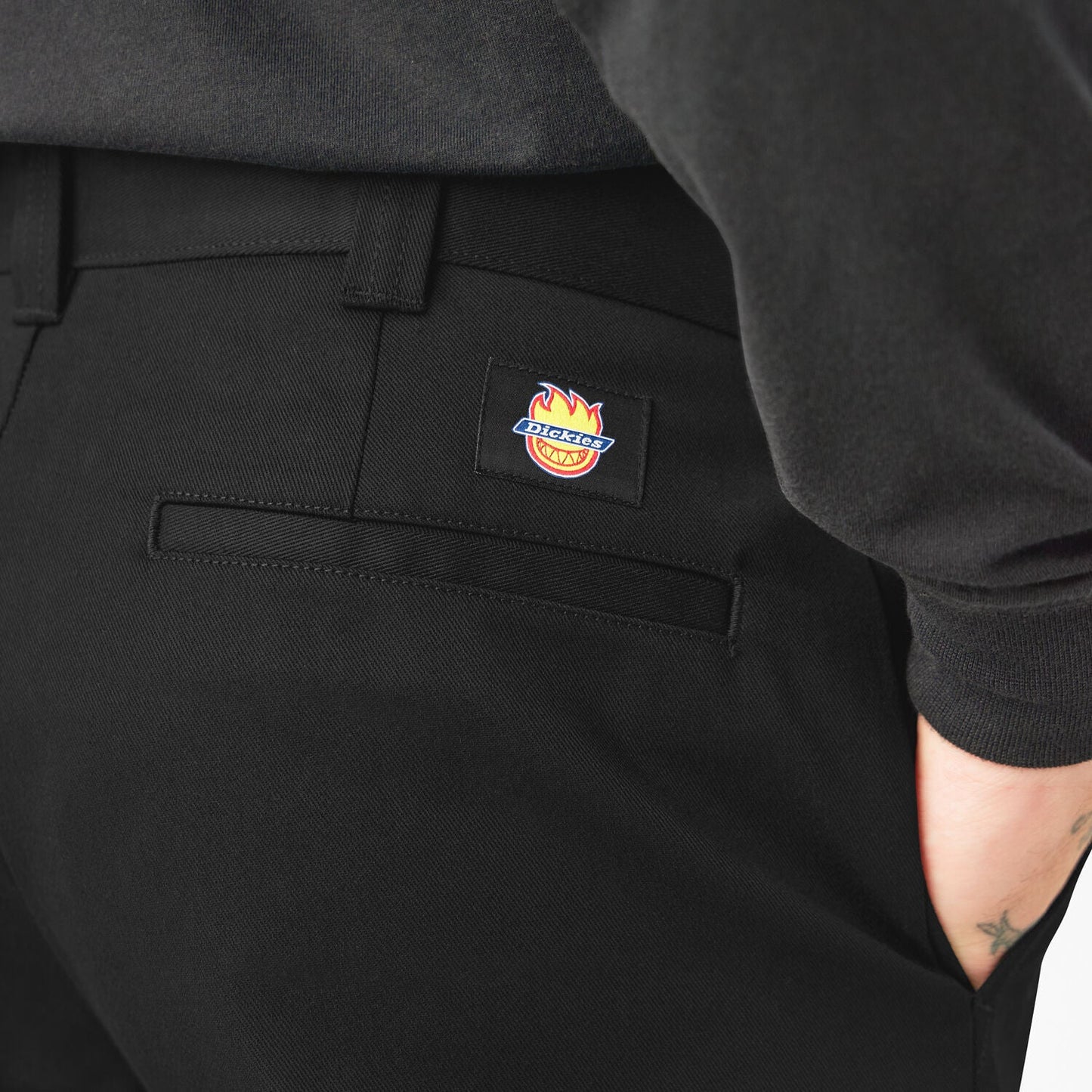 Dickies X Spitfire Twill Flannel Cuff Pants - Black - Bow Shock Marketplace