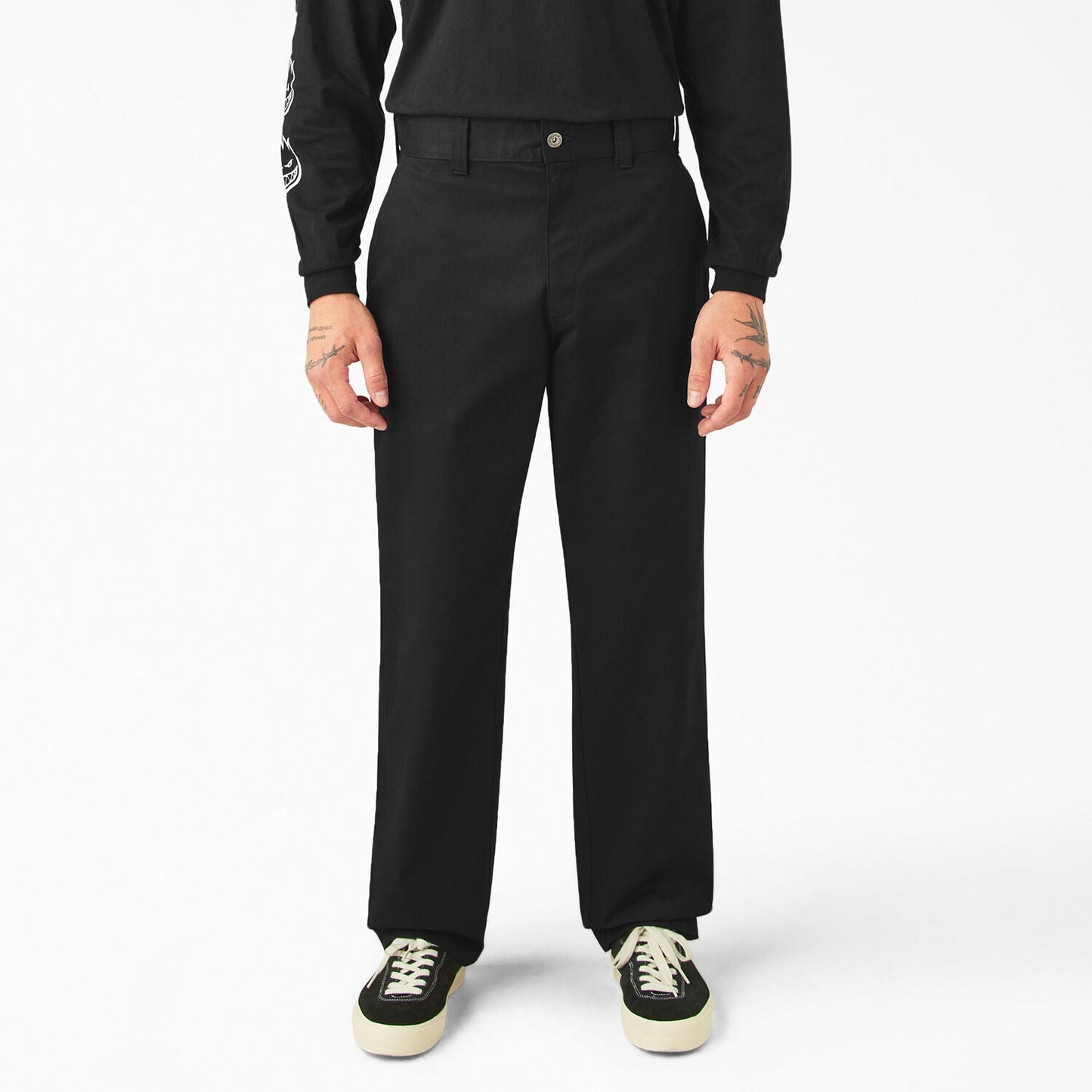 Dickies X Spitfire Twill Flannel Cuff Pants - Black - Bow Shock Marketplace
