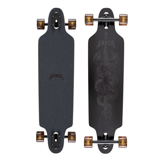 Arbor Journey Nightfall Zeppelin Longboard Complete - 9" Black