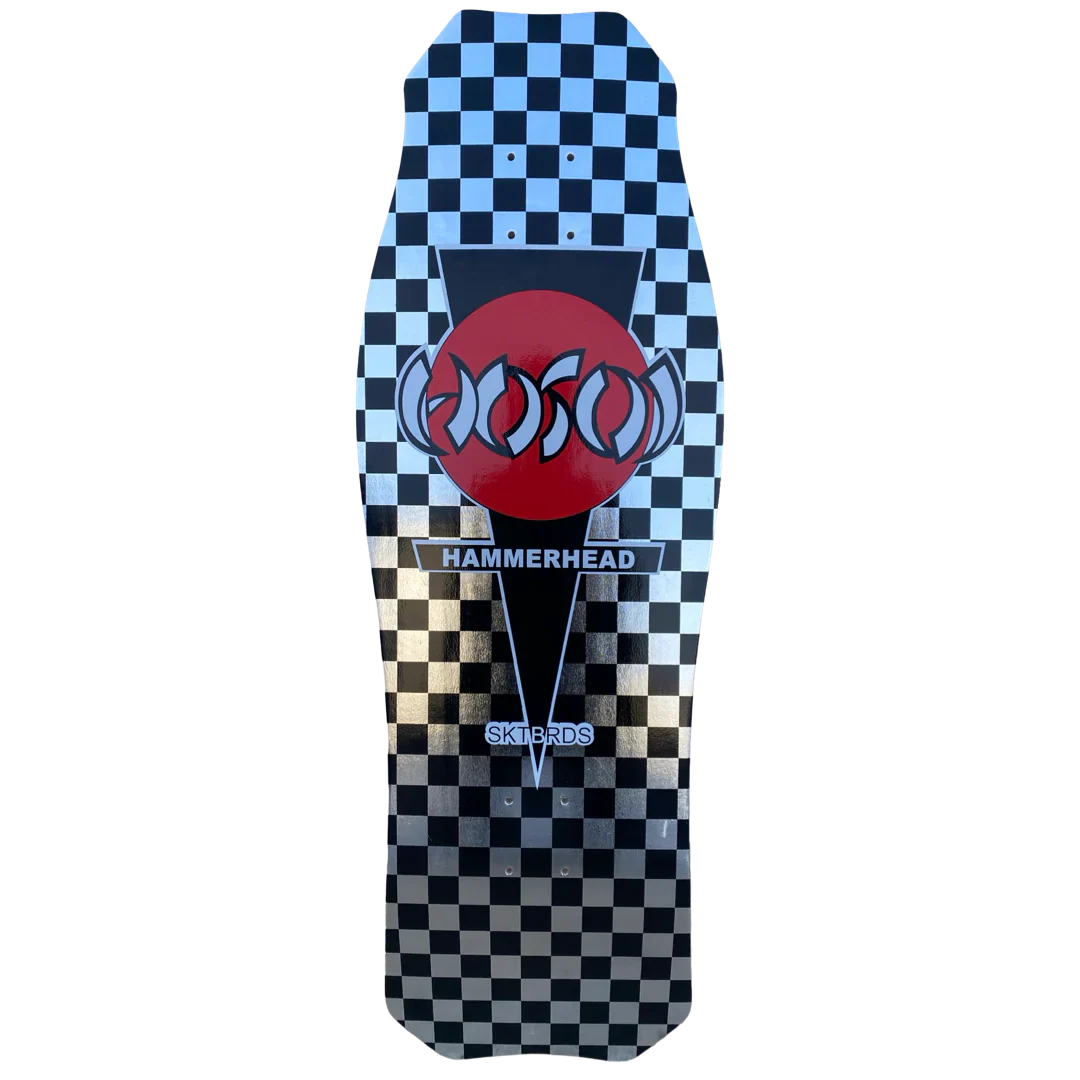 Hosoi Skateboards O.G. Hammerhead Checkerboard LTD Silver Foil 10.5" Skateboard Deck