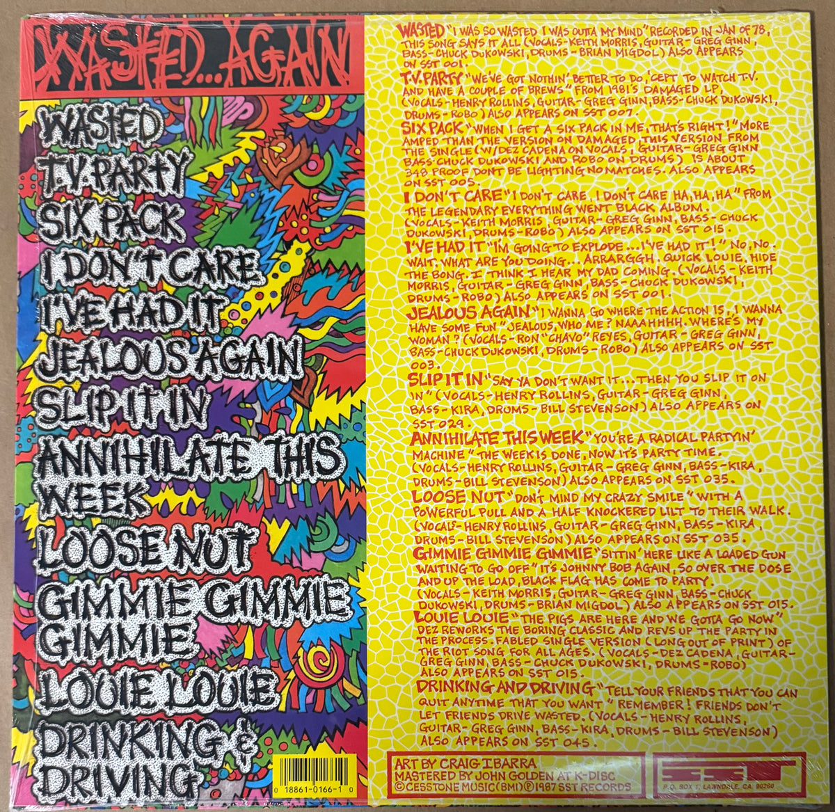 Black Flag - Wasted Again Vinyl LP Record