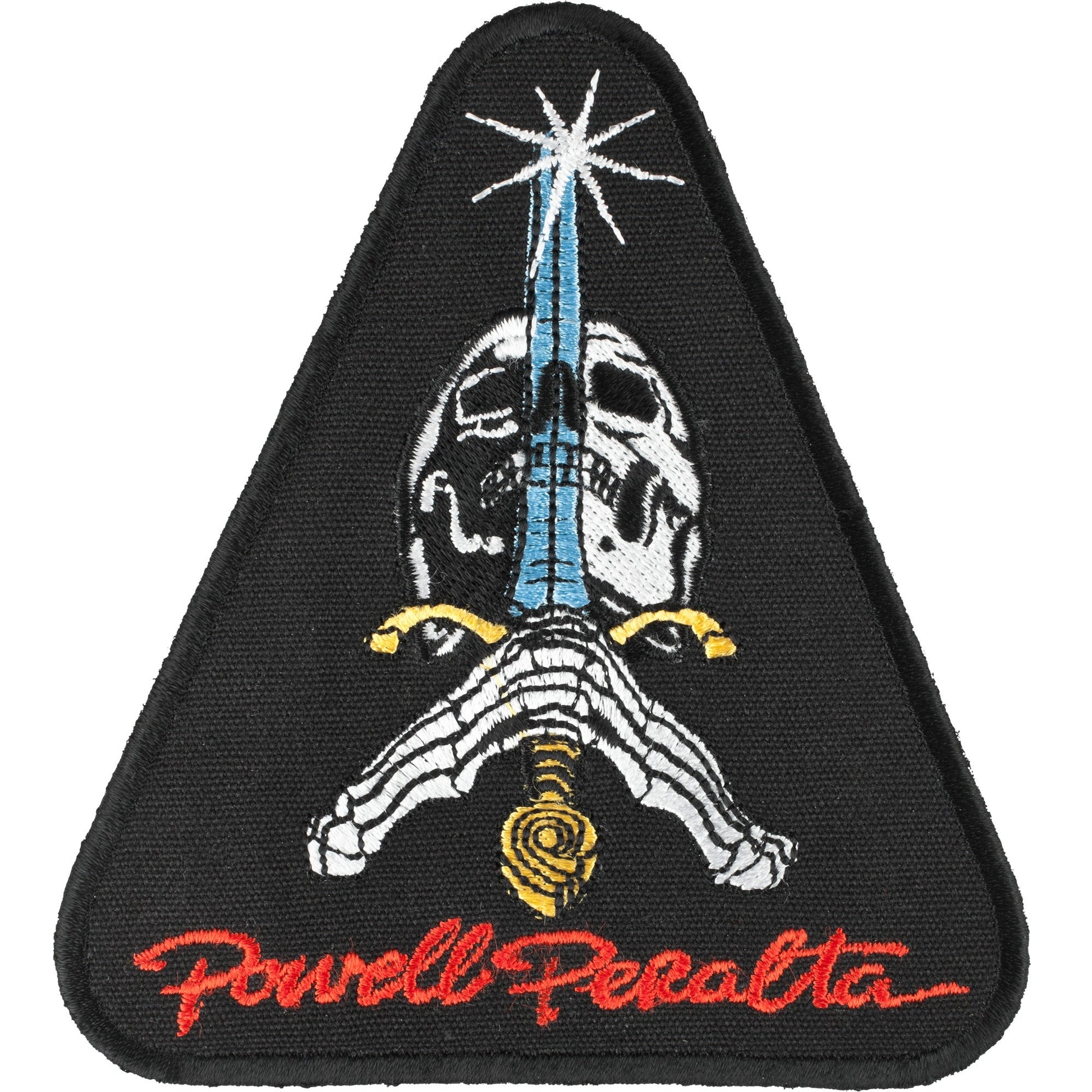 Powell Peralta Skull and Sword Patch - 3.5" Black - Bow Shock Marketplace