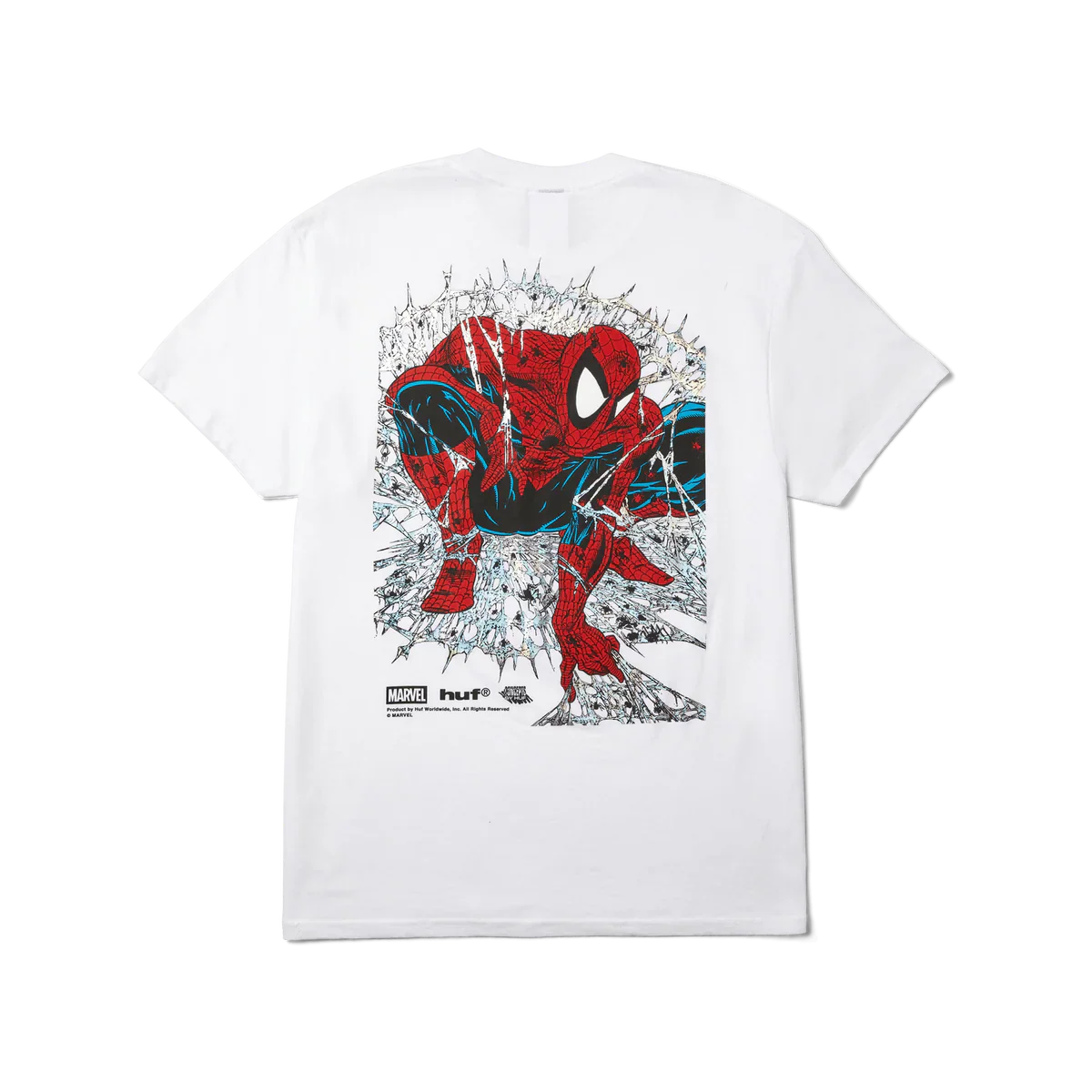 HUF x Marvel Spider-Man Arachknight SS T-Shirt - White - Bow Shock Marketplace