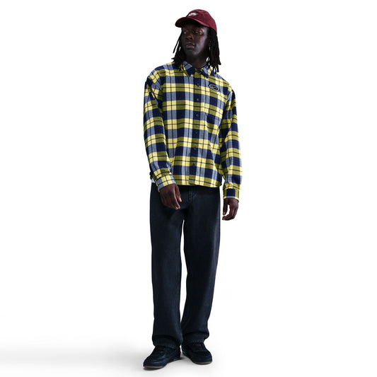 Nike SB x Eric Koston Midnight Navy/Speed Yellow Skate Flannel