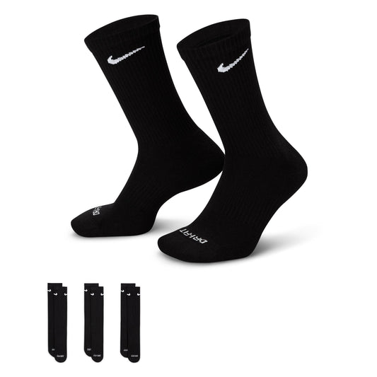 Nike Everyday Plus Cushioned Black/White 3 Pack Crew Socks