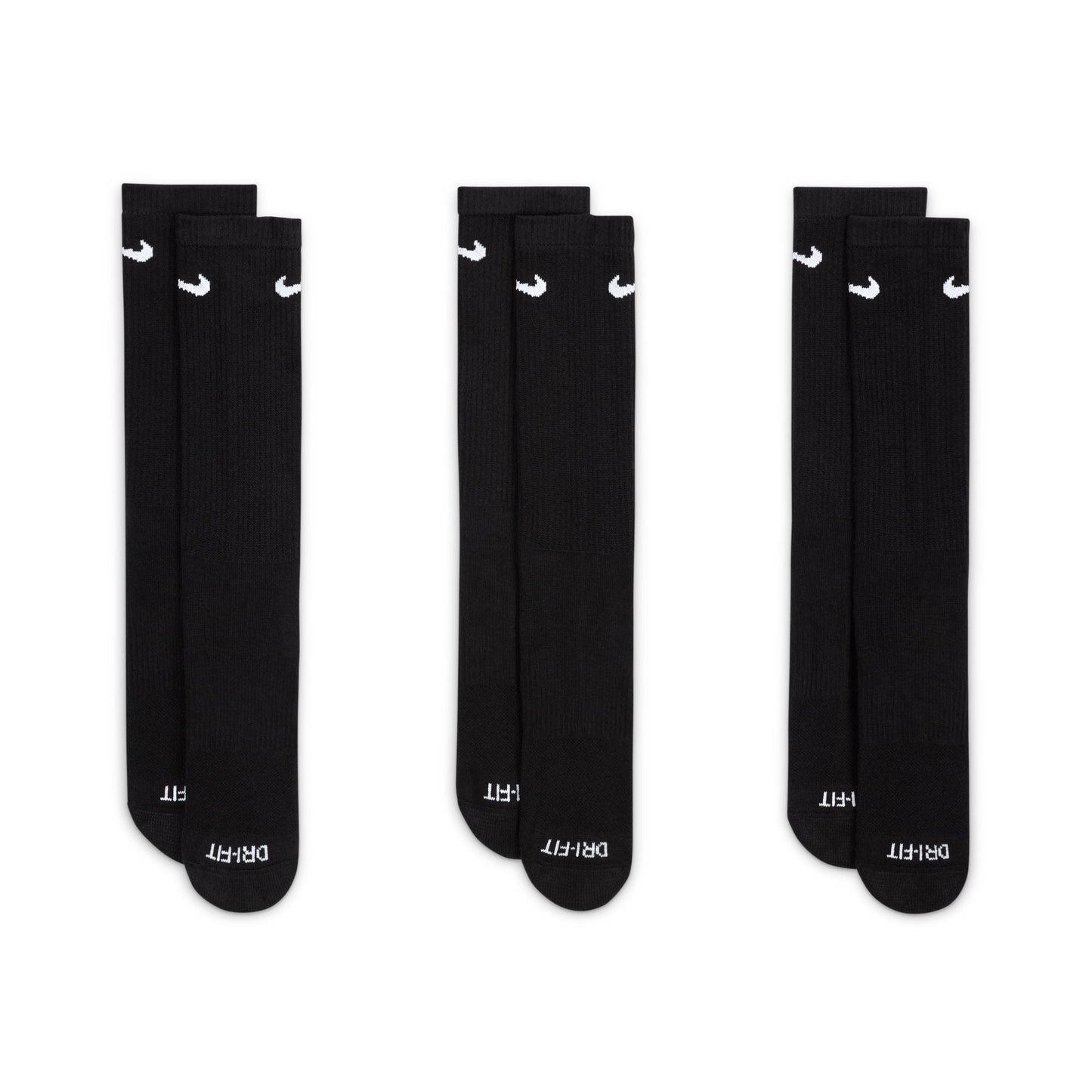 Nike Everyday Plus Cushioned Black/White 3 Pack Crew Socks