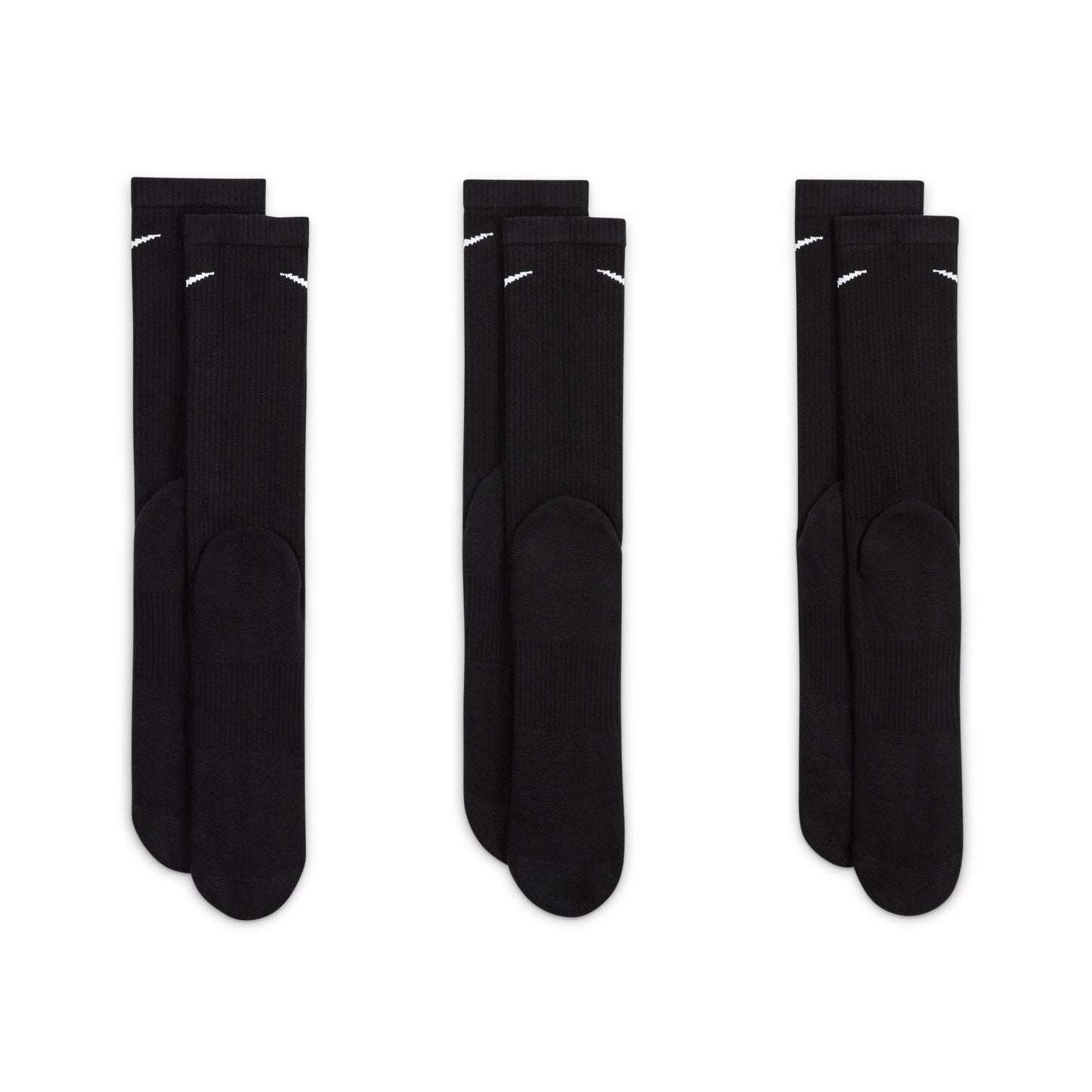 Nike Everyday Plus Cushioned Black/White 3 Pack Crew Socks