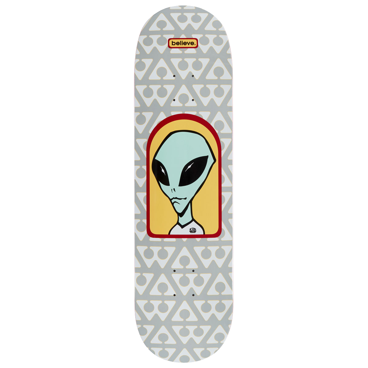 Alien Workshop Believe Pattern 8.625" Grey Skateboard Deck