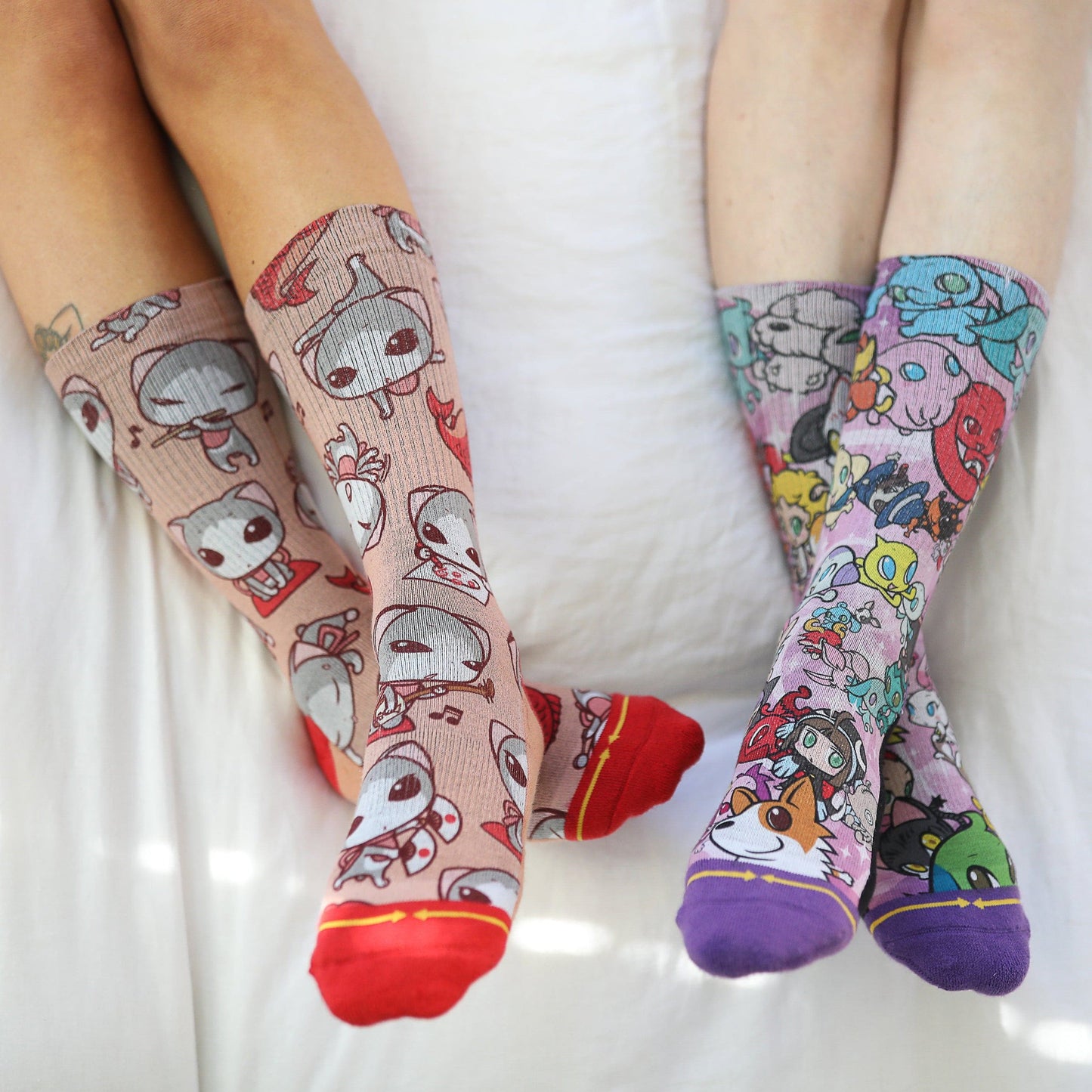 Cute Kitties MERGE4 Crew Socks With Art By Ryo Taniguchi