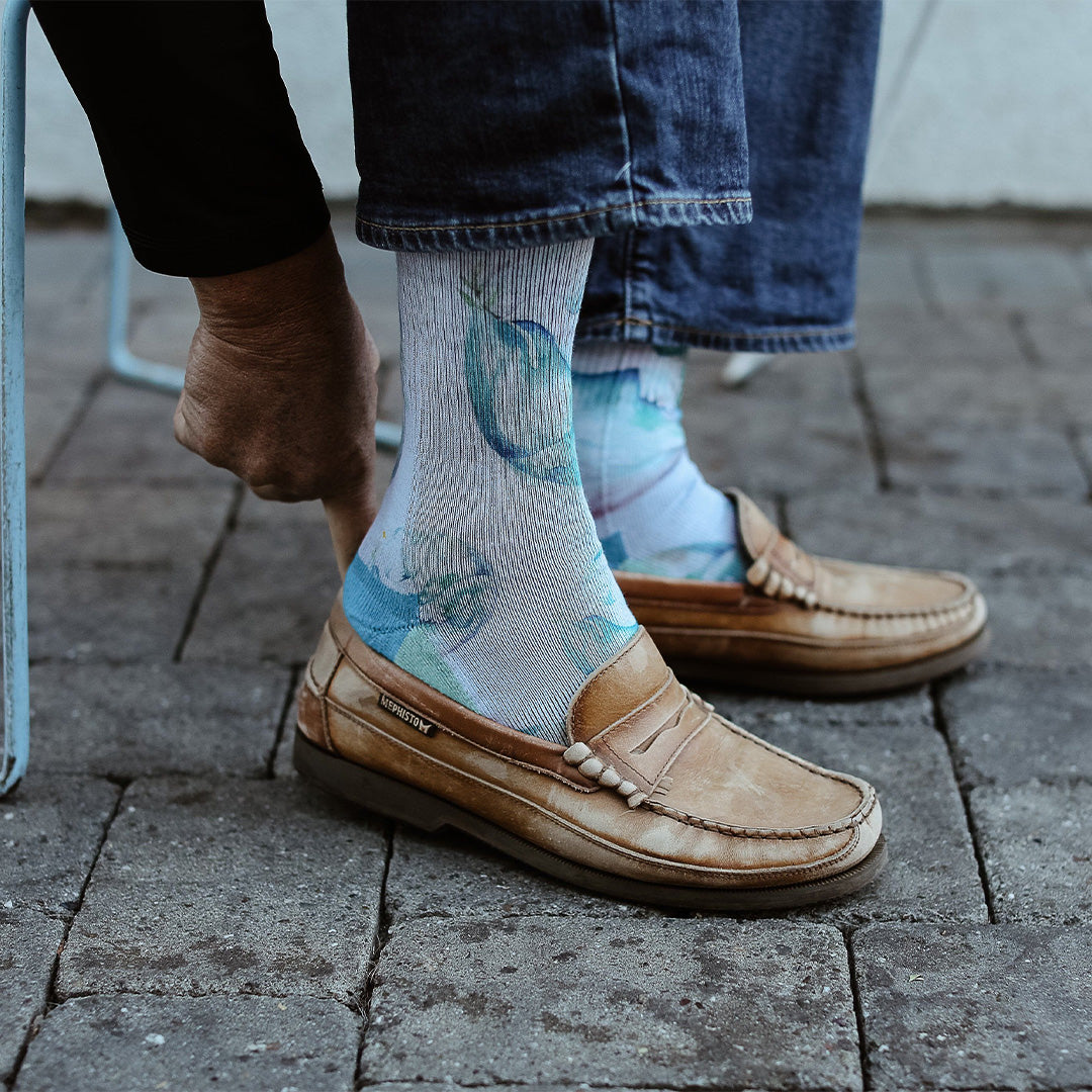 Maia Negre Dove Crew Sock