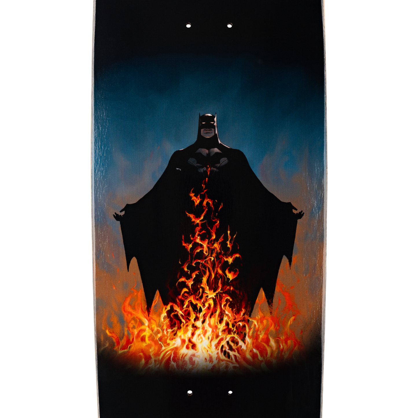 Welcome x Batman Bat Flames on Boline 2.0 Deck - 9.5″ Black - Bow Shock Marketplace