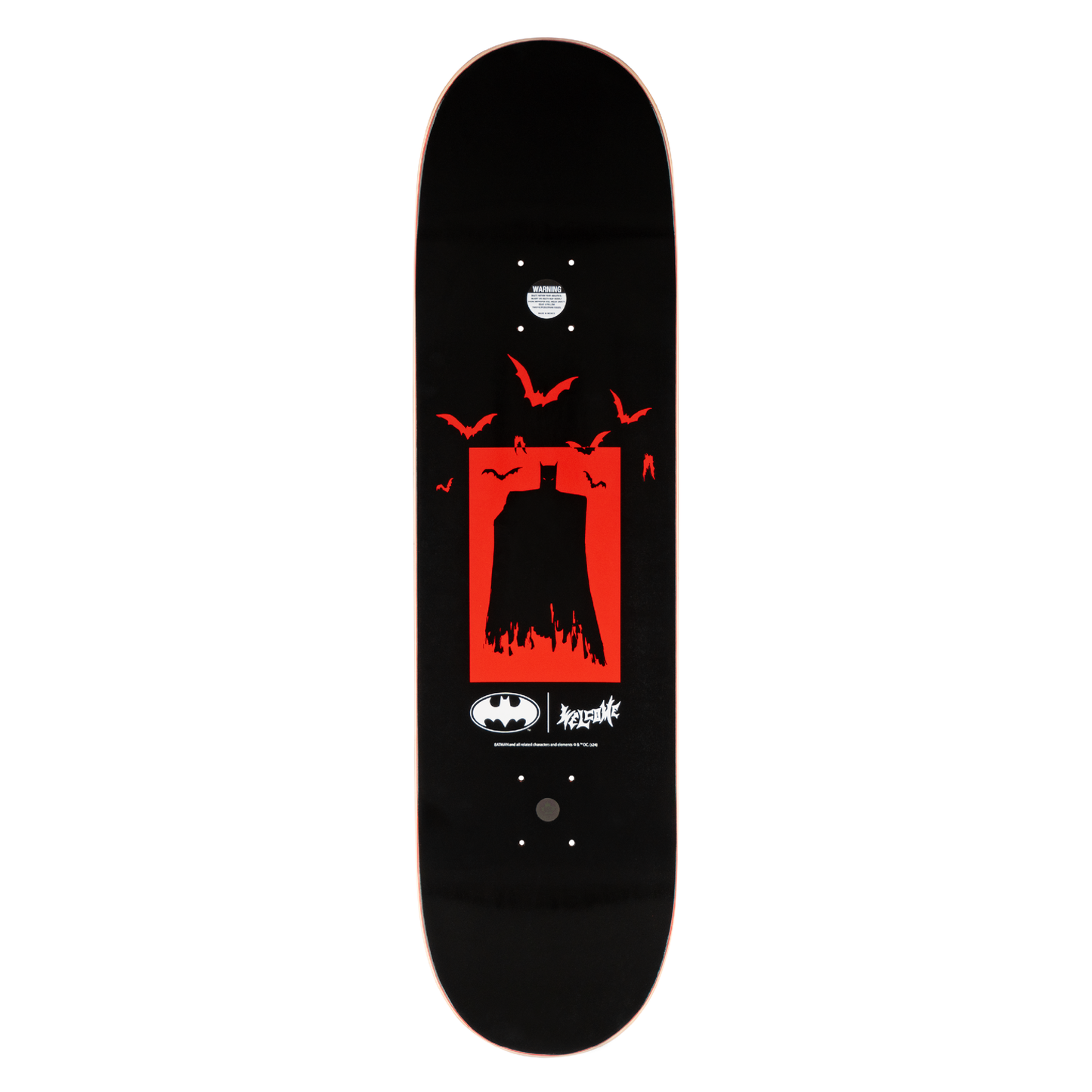 Welcome x Batman Bat Flames on Popsicle Deck - 8.5″ Black - Bow Shock Marketplace